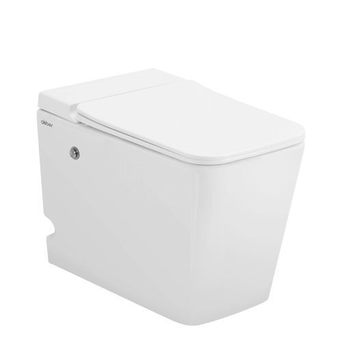 Унитаз приставной Abber Rechteck AC1213P белый с сиденьем микролифт импульсный смыв