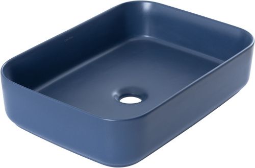Раковина керамическая Allen Brau Fantasy 4.11021.ID 50х40 накладная цвет синий без отверстий под смеситель