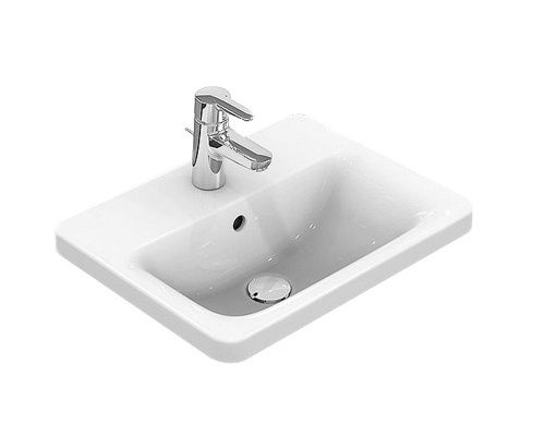 Раковина из сантехнического фаянса Ideal Standard CONNECT E504401 60х40 накладная цвет белый 1 отверстие под смеситель