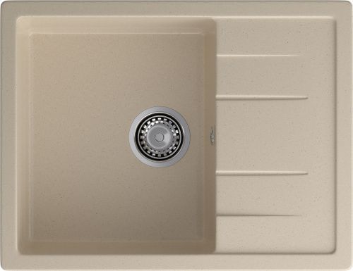 Кухонная мойка Granfest Quadro Q-650L кашемир 65х50 цвет бежевый поверхность матовая