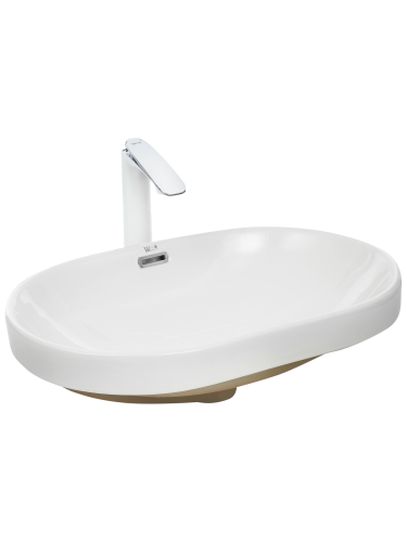 Раковина из сантехнического фаянса WeltWasser WW SK 10000004608 40 см встраиваемая цвет белый 1 отверстие под смеситель