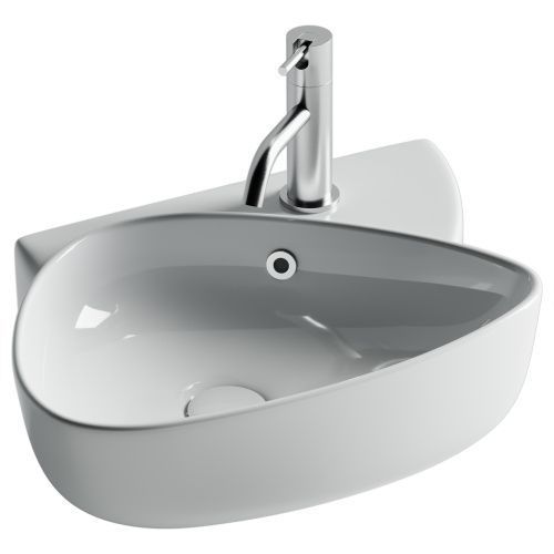 Раковина из сантехнического фарфора Ceramica Nova ELEMENT CN5049 50х40 подвесная цвет белый 1 отверстие под смеситель