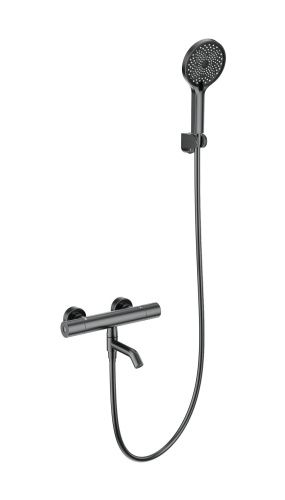 Смеситель для ванны Wonzon & Woghand Inn WW-B3013-A1-BGG настенный серый с термостатом