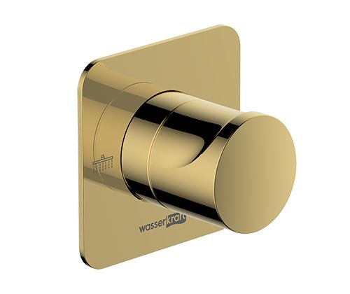 Переключатель на 2 выхода Wasserkraft Neckar 2100 A277 встраиваемый в стену золото