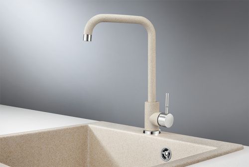 Смеситель для кухни Granula Standart ST-4033, ПИРИТ на мойку бежевый