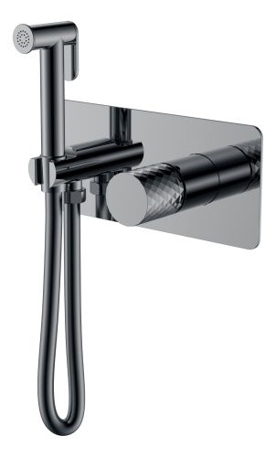 Гигиенический душ со смесителем Boheme Stick 127-SGM серый