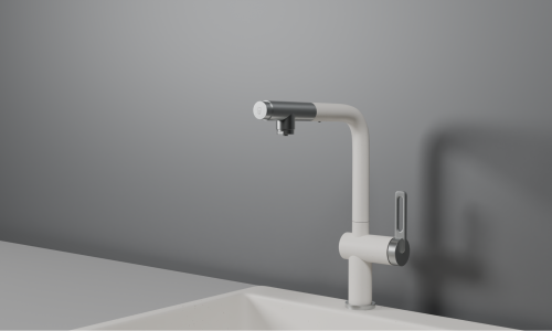 Смеситель для кухни Granula 8169, АРКТИК (БЕЛЫЙ) на мойку белый