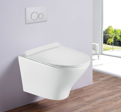 Унитаз подвесной Esbano ASTER ESUPASTEW белый с сиденьем микролифт безободковый каскадный смыв