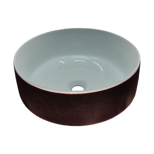 Раковина керамическая Artceram COGNAC COL001 01 65 bianco/testa di moro 40 см накладная цвет белый без отверстий под смеситель