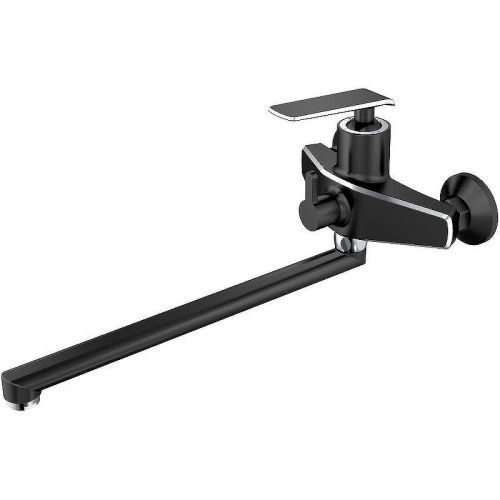 Смеситель для ванны и душа Haiba HB548-7 HB22548-7 настенный черный/хром