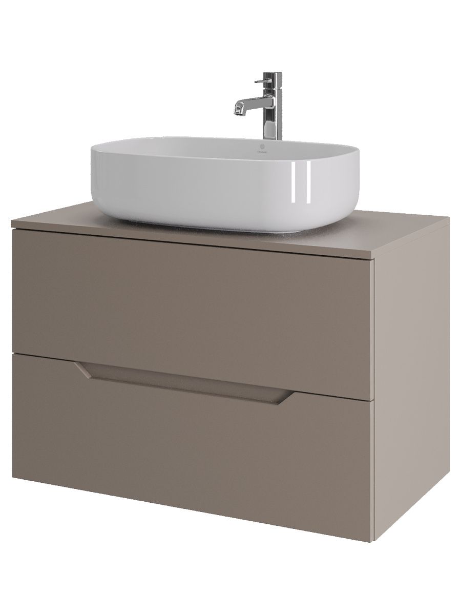 Тумба с раковиной Orange Line Li-80TuLMDF+B07-540W 80х50 цвет бежевый