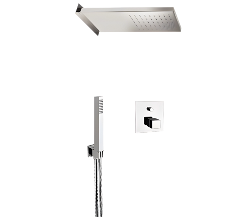 Душевая система Remer Q-Elegance QT09S027SDQSS встраиваемая в стену цвет хром с термостатом