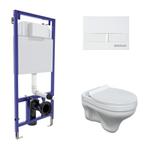 Комплект унитаз с инталляцией и клавишей смыва Berges NOVUM 042436