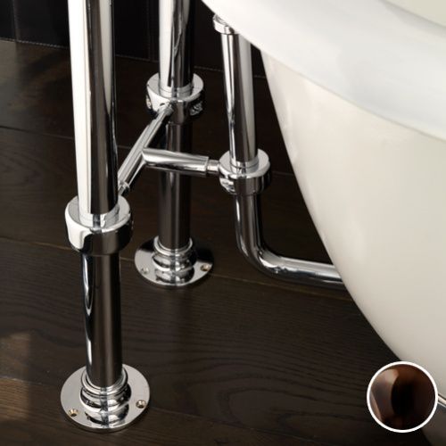 Патрубок тройной декоративный для фиксации ножек смесителя и слив-перелива Devon Devon DEKITGTAR