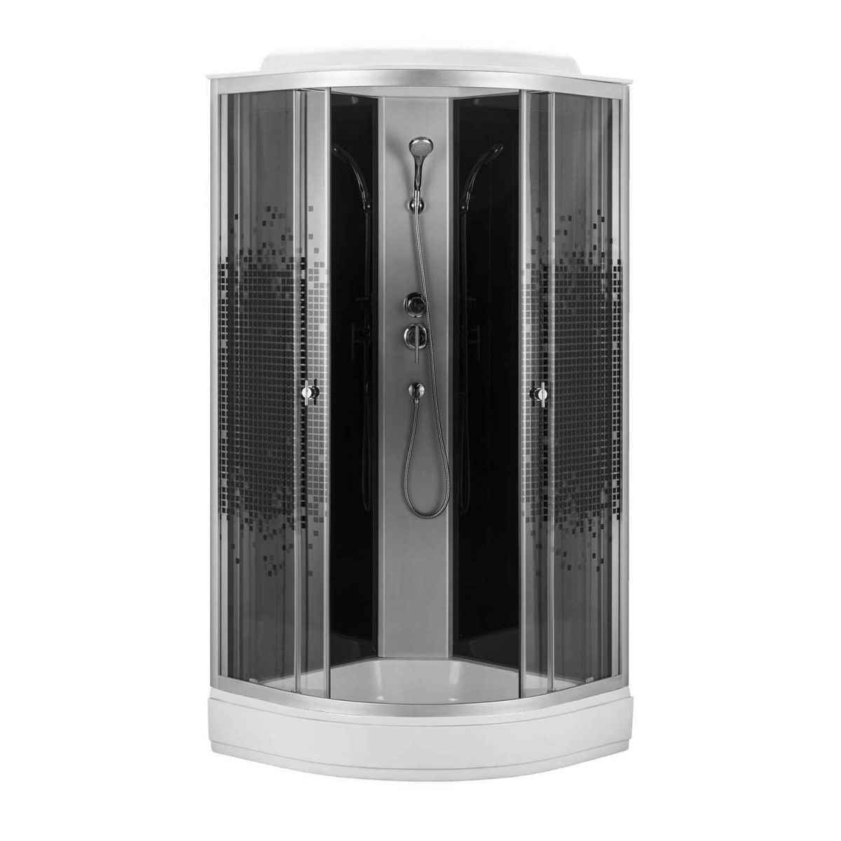 Душевая кабина Loranto CS-900-13ТМ/М 90х90 четверть круга с крышей ориентация универсальная