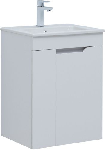 Тумба под раковину Aquanet Практика 00330451 50х40 подвесная цвет белый
