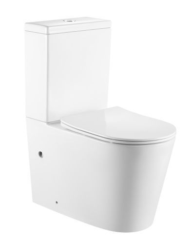 Унитаз-компакт напольный с бачком Iberica Blanca Burgos alto IB.BRA.121.1B1 белый с сиденьем микролифт безободковый каскадный смыв