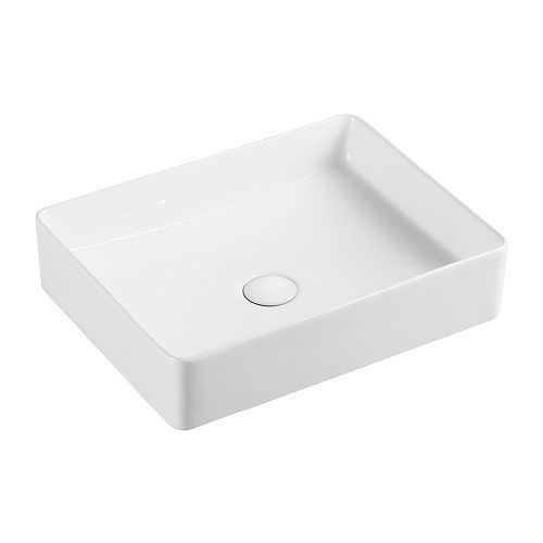 Раковина из сантехнического фаянса Azario AZ-2178-S-MW 50 см накладная цвет белый