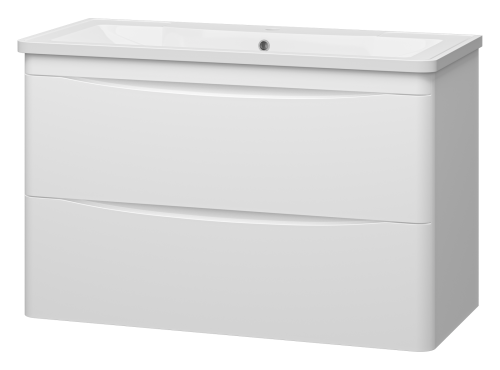 Тумба под раковину Misty Атлантик П-Атл-01100-011П2Я 100х50 подвесная цвет белый