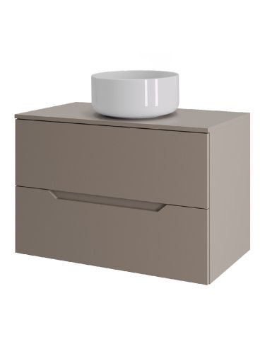 Тумба с раковиной Orange Line Li-70TuLMDF+B07-345W 70х50 подвесная цвет бежевый