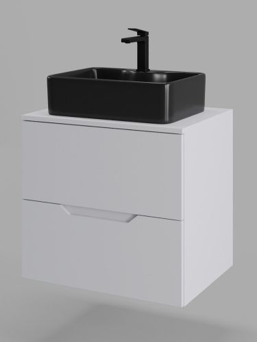 Тумба с раковиной Orange Line Li-60TuwMDF+B01-475MB 60х50 цвет белый