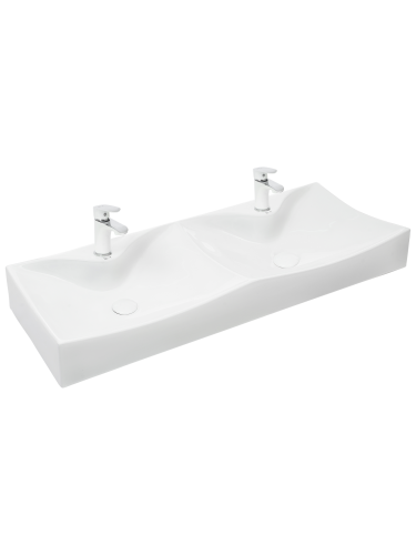 Раковина из сантехнического фаянса WeltWasser WW SK 10000004587 40 см накладная цвет белый 1 отверстие под смеситель