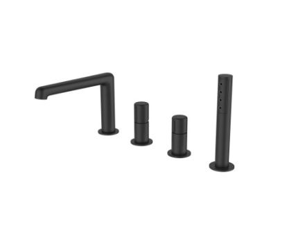 Смеситель BelBagno UNO UNO-BVD4-NERO на борт ванны черный