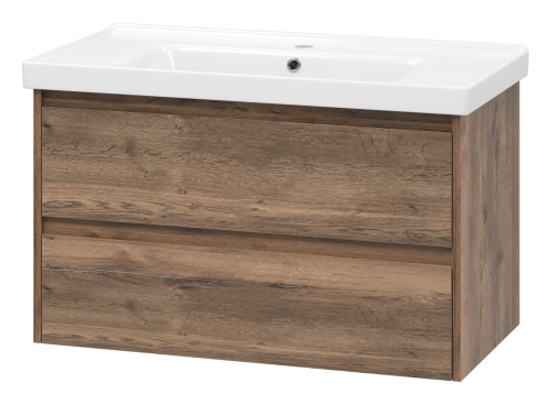 Тумба под раковину Brevita Dallas DAL-01090-074П 90х50 подвесная цвет коричневый