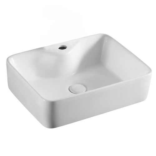 Раковина из сантехнического фаянса Azario AZ-4569A 50х40 накладная цвет белый 1 отверстие под смеситель