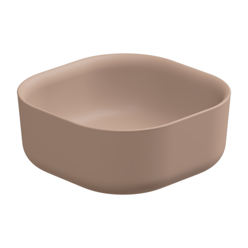 Раковина керамическая GSG Ceramic Design Hit! HILAVQU42032 40х40 накладная цвет бежевый без отверстий под смеситель