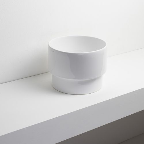 Раковина керамическая Simas Po-mo PO03bi 30х30 полувстраиваемая цвет белый без отверстий под смеситель