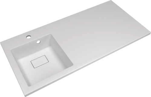 Раковина из искусственного камня Florentina Аванти 1000L 10.310.0L100.201 100х50 накладная цвет белый 1 отверстие под смеситель