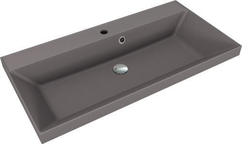 Раковина из искусственного камня Florentina Астория 900 10.170.00900.307 90х50 накладная цвет серый 1 отверстие под смеситель