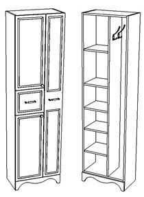 Шкаф-пенал Corozo Классика SD-00000337 50х180 напольный цвет белый - фото 4