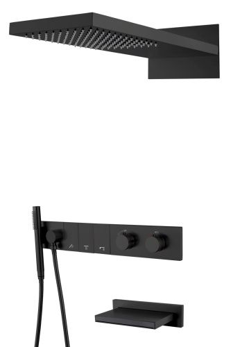 Душевая система Boheme Zodiac 133-2-B встраиваемая в стену цвет черный