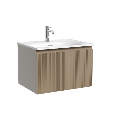 Тумба под раковину Sancos CODE CD60GB 60х50 подвесная цвет бежевый/серый