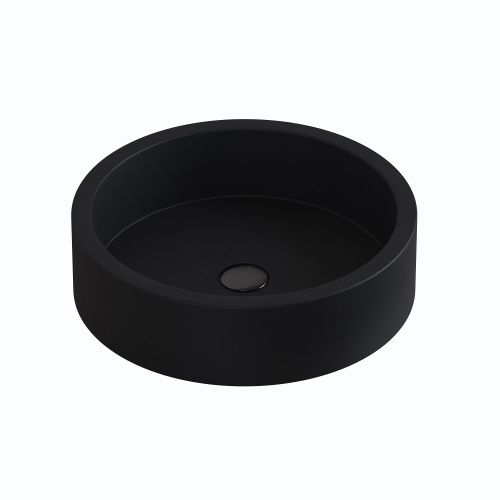 Раковина из искусственного камня Uperwood Round 291020316 30х30 накладная цвет черный