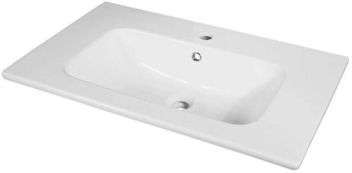 Раковина из искусственного камня Aquanet Бостон НФ-00017870 60х50 полувстраиваемая цвет белый 1 отверстие под смеситель