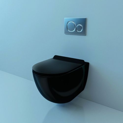 Унитаз подвесной Esbano GARCIA ESUPGARCB черный с сиденьем микролифт безободковый каскадный смыв