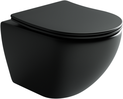 Унитаз подвесной Ceramica Nova METROPOL CN4002MB черный с сиденьем микролифт безободковый душевой смыв - фото 2