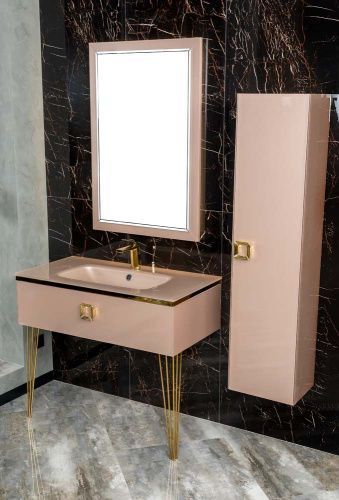 Раковина стеклянная Armadi Art Lucido 852-100-Rose 110х60 встраиваемая цвет розовый 1 отверстие под смеситель