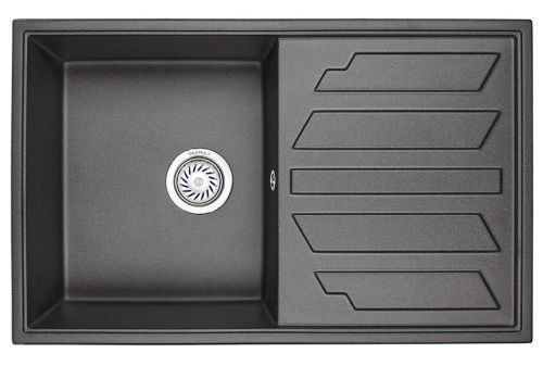 Кухонная мойка Granula 8002, ЧЁРНЫЙ 80х50 цвет черный поверхность матовая