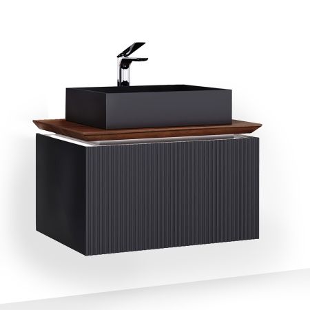 Тумба под раковину Jorno STRONG Str.01.80/P/A 80х50 подвесная цвет черный