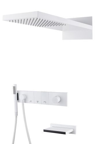 Душевая система Boheme Zodiac 132-2-MW встраиваемая в стену цвет белый