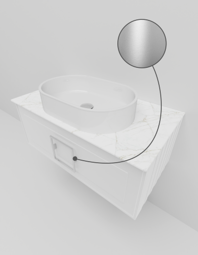 Тумба со столешницей La Fenice CUBO NFNC-01-CUB-B-90-1-GG 90х50 подвесная цвет белый