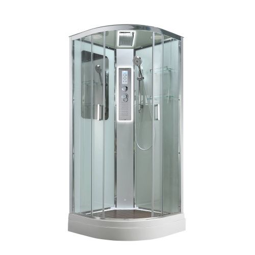 Душевая кабина AvaCan A A2010LED 100х100 четверть круга с крышей ориентация универсальная