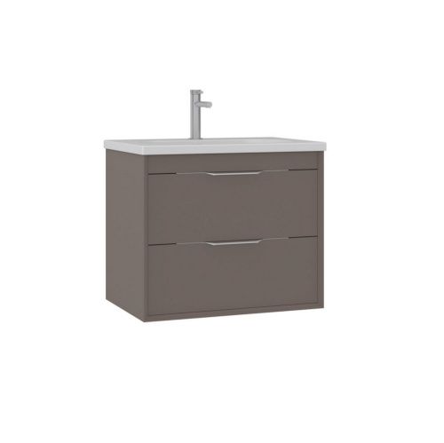 Тумба с раковиной Orka Clay 5004380 70х50 подвесная цвет коричневый