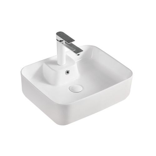 Раковина из сантехнического фарфора WesnaArt Kubus 3011-KUB13 50х40 накладная цвет белый