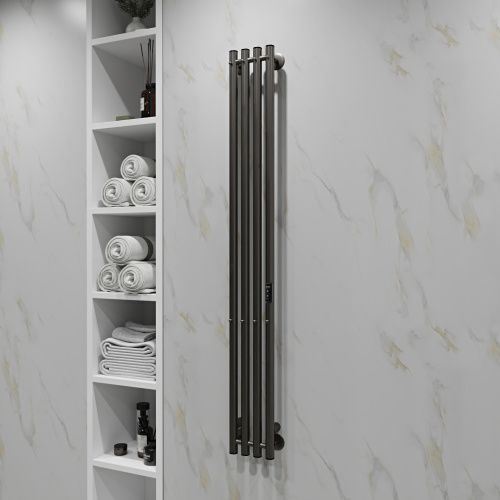 Полотенцесушитель электрический Indigo Style 4 LSE120-18GNSRt 20х120 оружейная сталь
