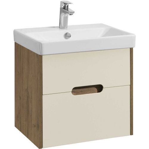 Тумба под раковину Aquaton Оливия 1A254201OLVG0 50х40 подвесная цвет бежевый/коричневый